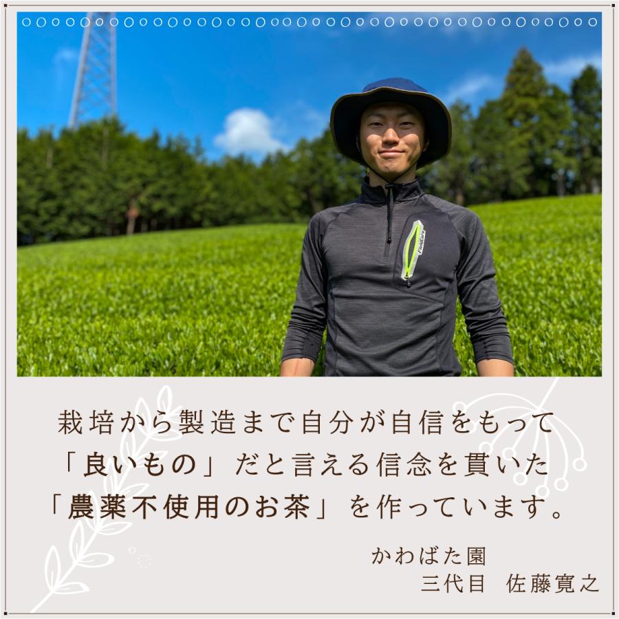 ほうじ茶 100g〜 農薬不使用 高級茶葉 やぶきた 静岡産 低カフェイン カフェインレス ノンカフェイン | かわばた園 | 11