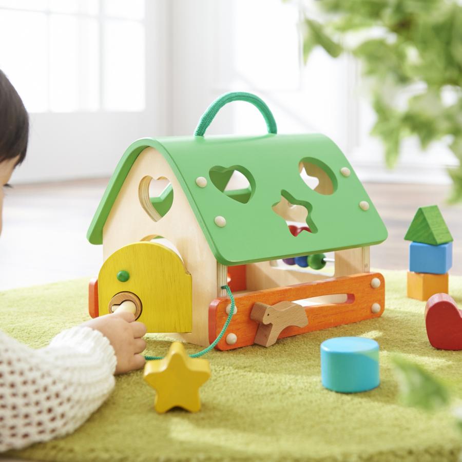 エドインター あそびのおうち 出産祝い 木のおもちゃ 知育玩具 かたはめ 型はめ 子供 プレゼント 赤ちゃん 男の子 女の子 対象年齢 1.5歳〜 |  | 05