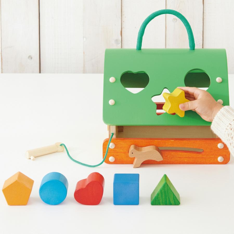 エドインター あそびのおうち 出産祝い 木のおもちゃ 知育玩具 かたはめ 型はめ 子供 プレゼント 赤ちゃん 男の子 女の子 対象年齢 1.5歳〜 |  | 06