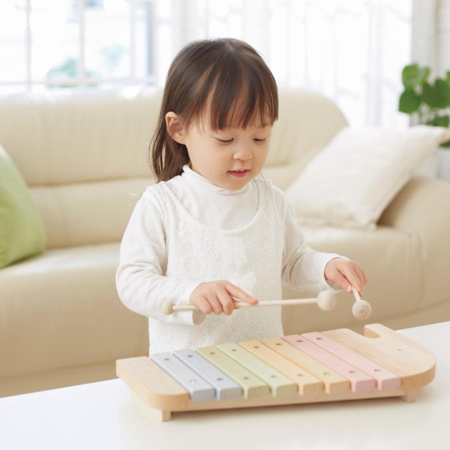 エドインター エレファントシロフォン 【名入れ】出産祝い 木のおもちゃ 木琴 日本製 楽器 誕生日 子供 1歳 知育玩具 対象年齢 2歳〜 |  | 03