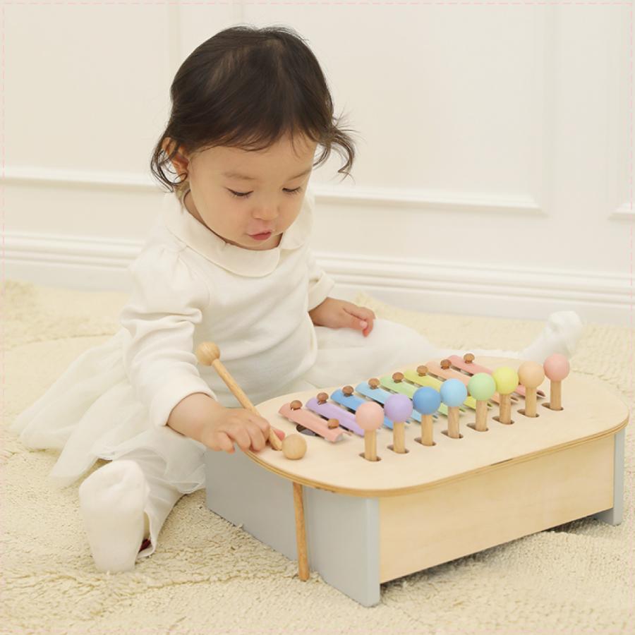 エドインター スウィートメロディーメーカー ピアノ 鉄琴 出産祝い 木のおもちゃ 知育玩具 楽器 誕生日 対象年齢 1.5歳〜 |  | 06