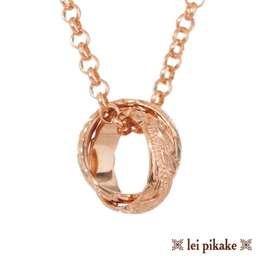Maxi ピンクゴールド 14金 ダブルペンダント ハワイアンジュエリー K14 PG ネックレス ペンダントヘッド 5151-001-4 | ハワイアンジュエリー | 01