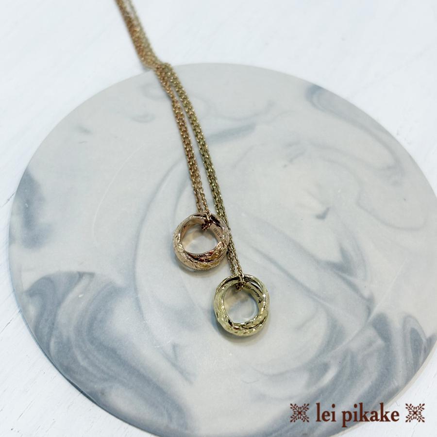 Maxi ピンクゴールド 14金 ダブルペンダント ハワイアンジュエリー K14 PG ネックレス ペンダントヘッド 5151-001-4 | ハワイアンジュエリー | 04