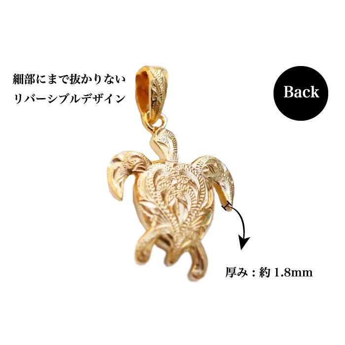 《選べる３色》ハワイアンジュエリー ネックレス サージカルステンレス ホヌ HONU 亀 カメ ペンダントヘッド ペンダント ステンレス アレルギー対応の画像