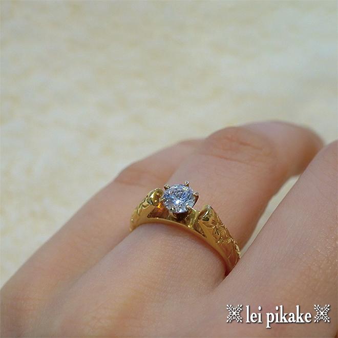 ハワイアンジュエリー 婚約指輪 ダイヤモンド リング ウェディング 