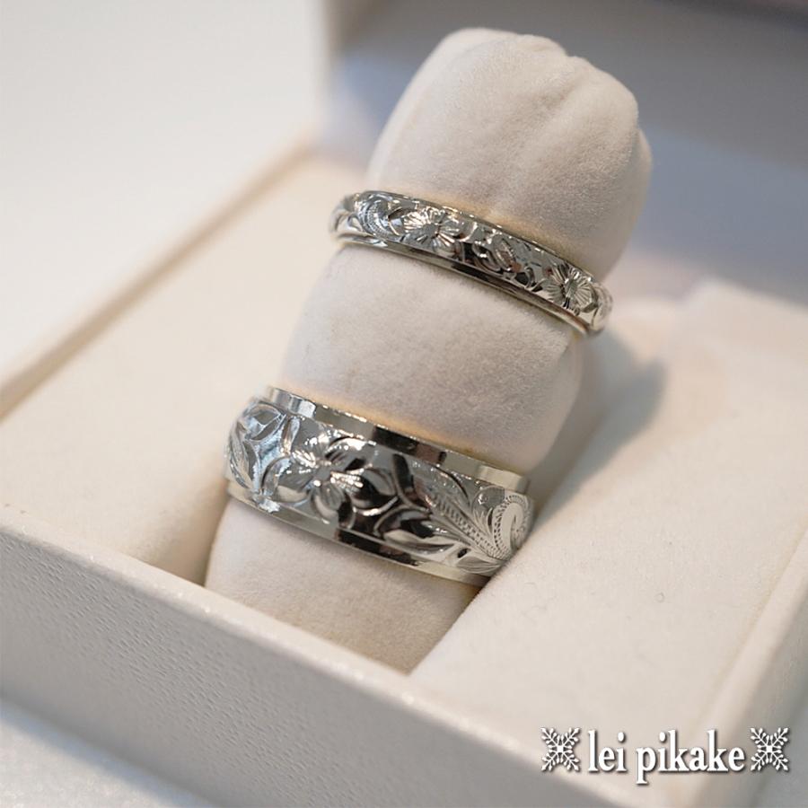 ハワイアンジュエリー トゥートーンリング マリッジリング 結婚指輪 オーダー 幅6×8mm 厚2.5mm ・Silver925 シルバー【送料無料】_7