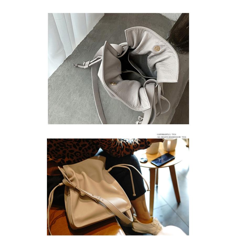 5-123 ショルダーバッグ 斜めがけ 本革 バッグ レディース 巾着型 通勤