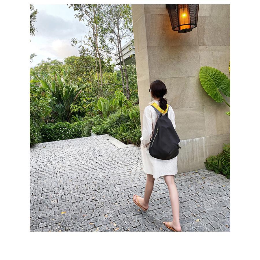 5-80 ナイロン 撥水加工 本革 大容量 リュックサック 通勤 大人 バッグ