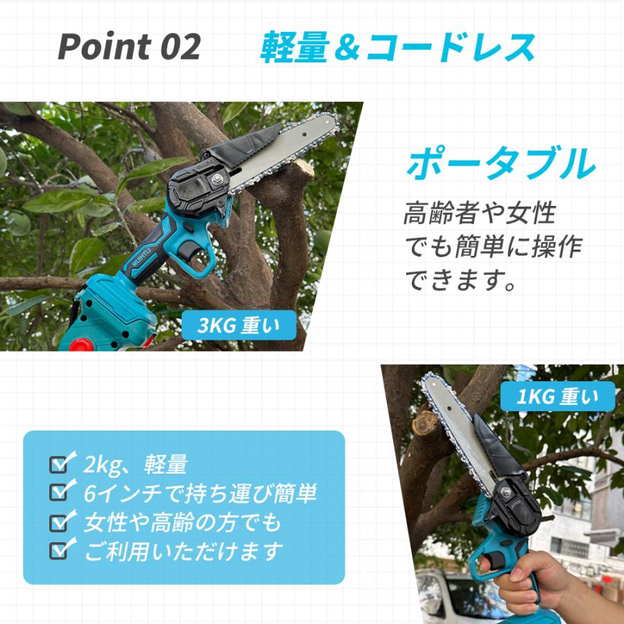 高枝チェーンソー セット 充電式 軽量コードレス 1台4役 高枝剪定