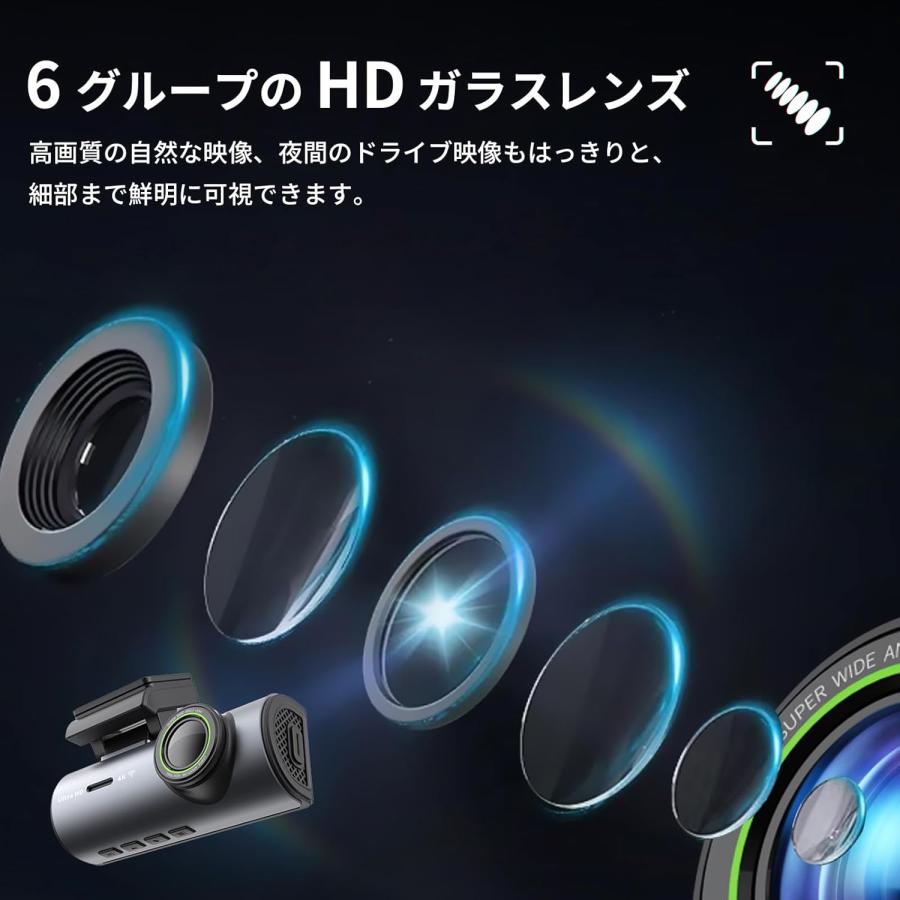 ドライブレコーダー 前後カメラ 4Kフロント 1080Pリア 64GBSDカード