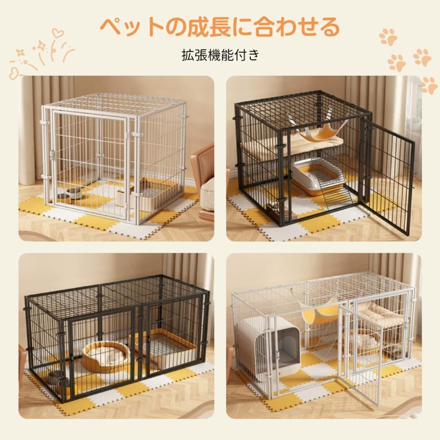 ペットサークル ペットフェンス 中型犬 小型犬用 折りたたみ可能 ドア