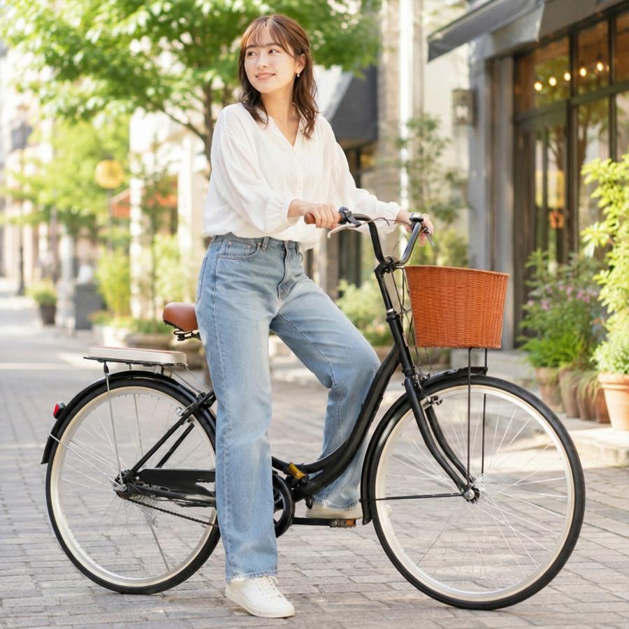 Yumcute シティサイクル 折りたたみ 自転車 ママチャリ 26インチ