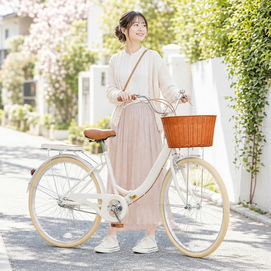 Yumcute シティサイクル 折りたたみ 自転車 ママチャリ 26インチ