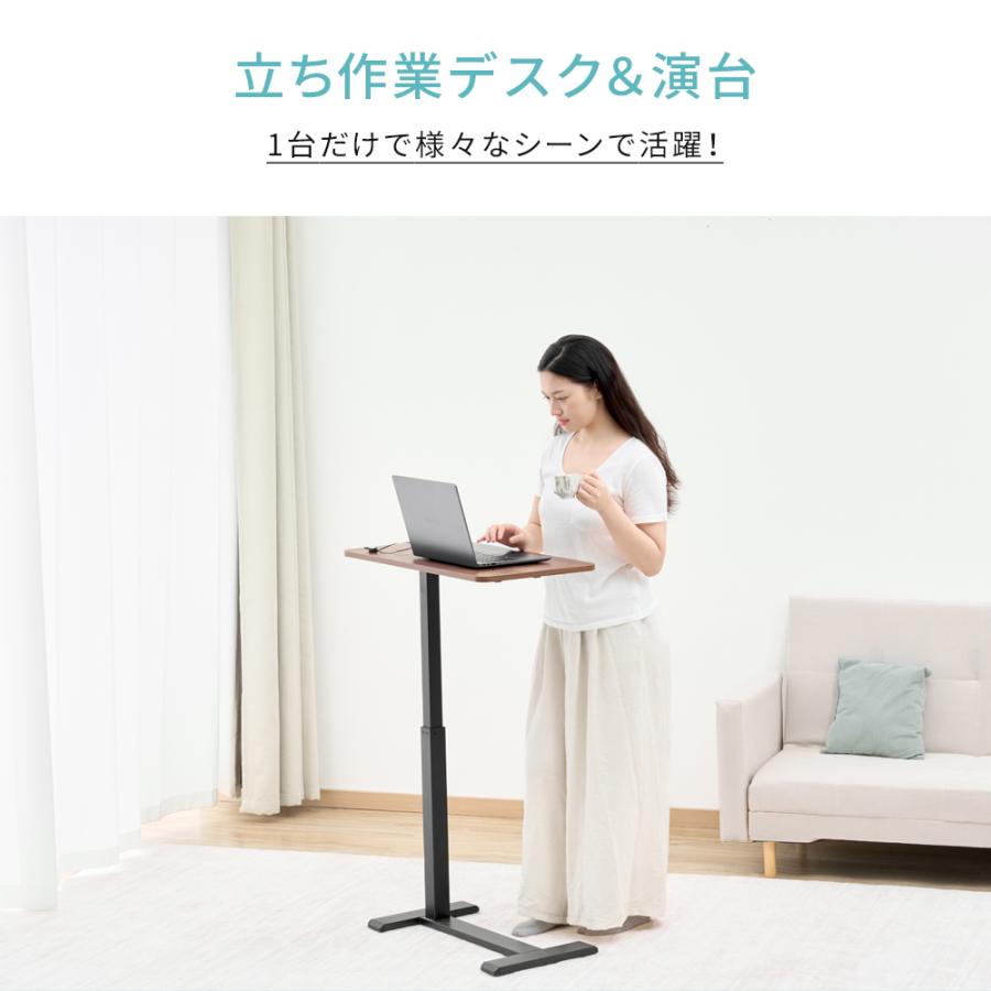 サイドテーブル 介護テーブル おしゃれ キャスター付き 昇降式 ベッド
