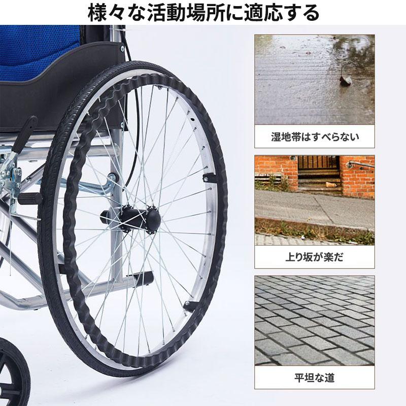 Yilucess 車椅子 軽量 駐車ハンドブレーキ 高齢者 車イス  ソリッドタイヤ  折り畳み 介護 自走式車椅子 外出用 ［メーカー一年保証］｜leisurely-life｜08