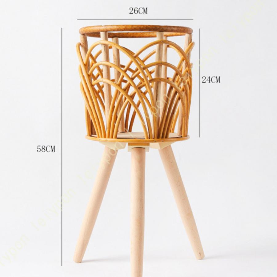 ヴィンテージ 高級家具 オールドラタン ラック 乳母車 フラワーベース フラワースタンド(ラタン家具) おしゃれ植物 ラック 花台