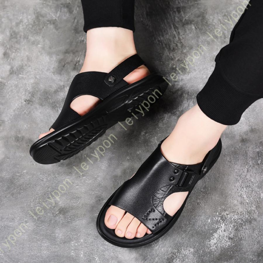 スポーツサンダル スリッパ ファッションサンダル ビーチサンダル メンズ 2way レザーシューズ カジュアル おしゃれ かっこいい 軽量 川遊び キャンプ 通気 |  | 04