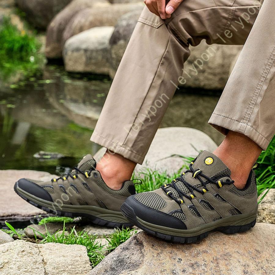 トレッキングシューズ メンズ 防水 登山靴 ハイカット 大きいサイズ アウトドアシューズハイキングシューズ 旅行 屈曲性 疲れない ウォーキングシューズ |  | 20