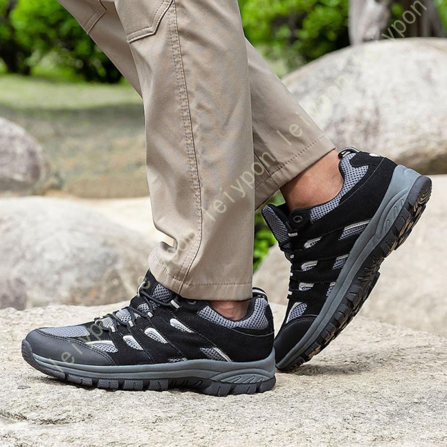 トレッキングシューズ メンズ 防水 登山靴 ハイカット 大きいサイズ アウトドアシューズハイキングシューズ 旅行 屈曲性 疲れない ウォーキングシューズ |  | 09