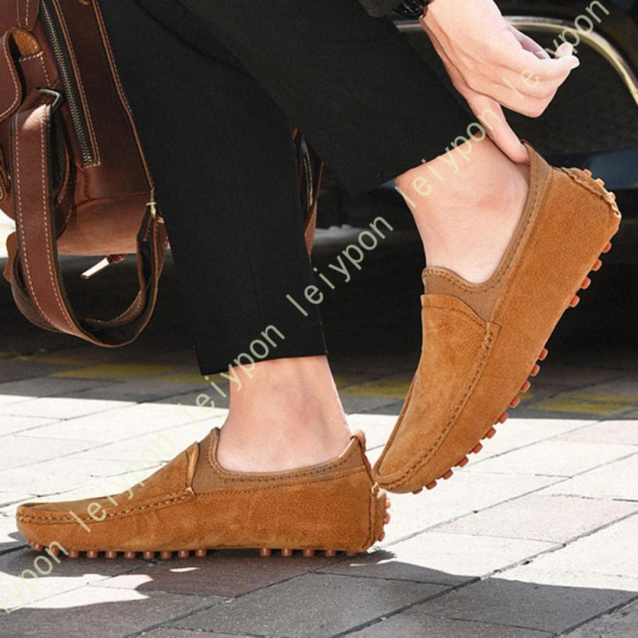 スリッポン ローファー 夏 メンズ カジュアル シューズ ラウンドトゥ ローカット スニーカー 通気性 フラット デッキシューズ ウォーキング 軽量 紳士靴 | 