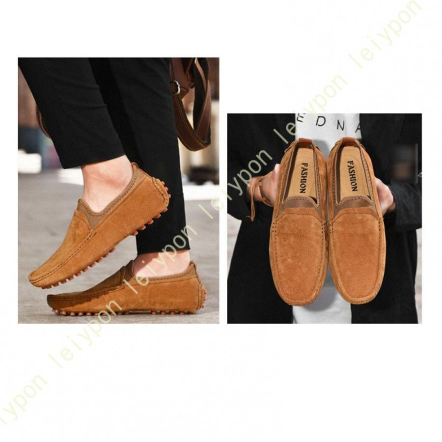 スリッポン ローファー 夏 メンズ カジュアル シューズ ラウンドトゥ ローカット スニーカー 通気性 フラット デッキシューズ ウォーキング 軽量 紳士靴 |  | 20