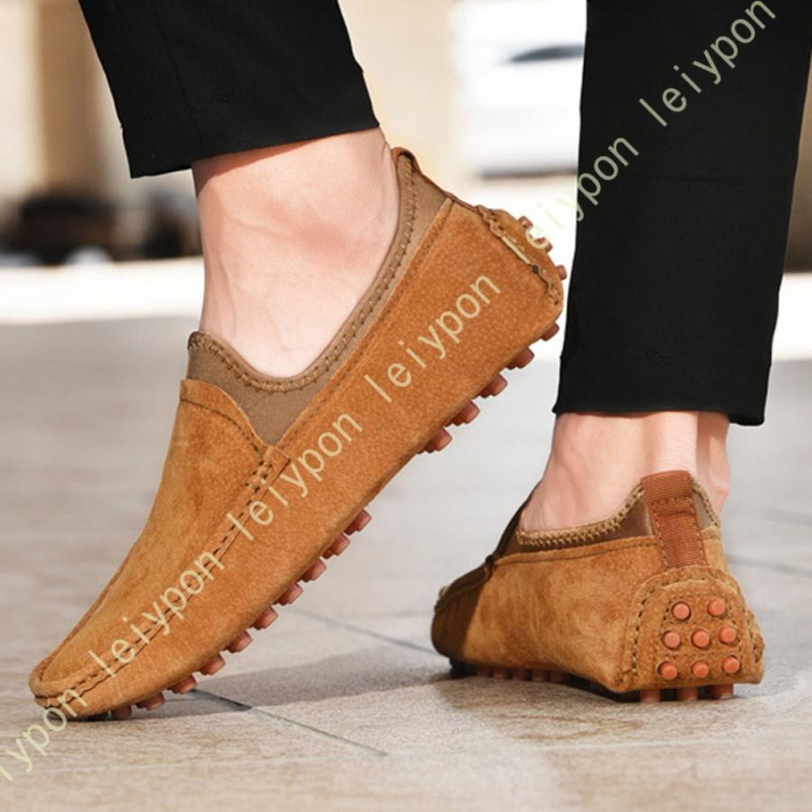 スリッポン ローファー 夏 メンズ カジュアル シューズ ラウンドトゥ ローカット スニーカー 通気性 フラット デッキシューズ ウォーキング 軽量 紳士靴 |  | 21