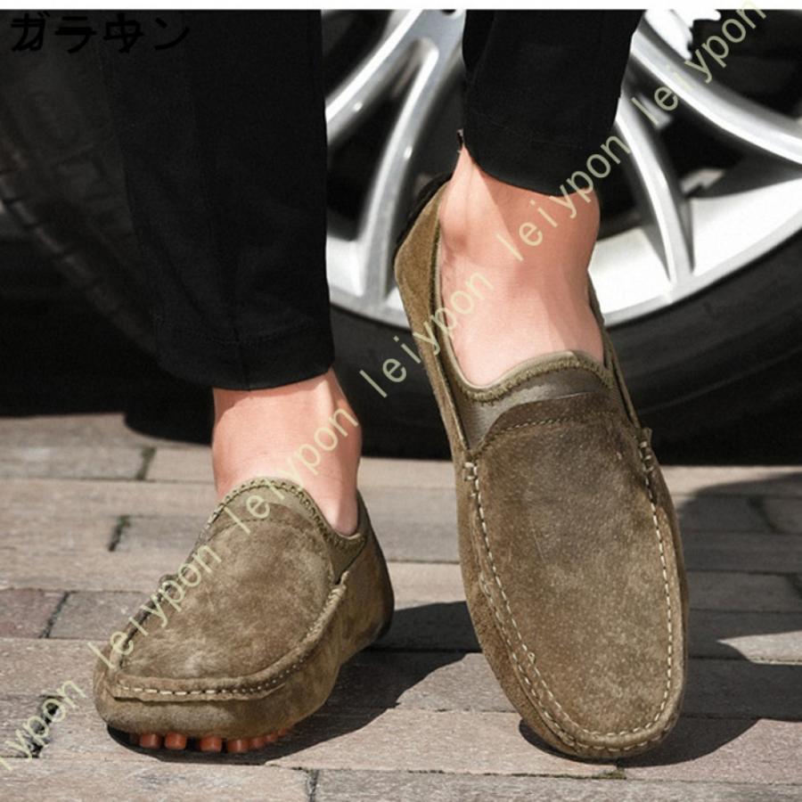 スリッポン ローファー 夏 メンズ カジュアル シューズ ラウンドトゥ ローカット スニーカー 通気性 フラット デッキシューズ ウォーキング 軽量 紳士靴 |  | 06