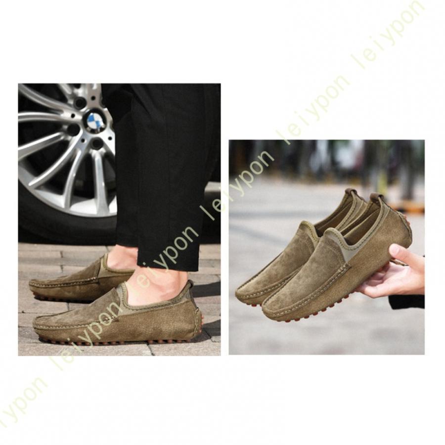 スリッポン ローファー 夏 メンズ カジュアル シューズ ラウンドトゥ ローカット スニーカー 通気性 フラット デッキシューズ ウォーキング 軽量 紳士靴 |  | 11