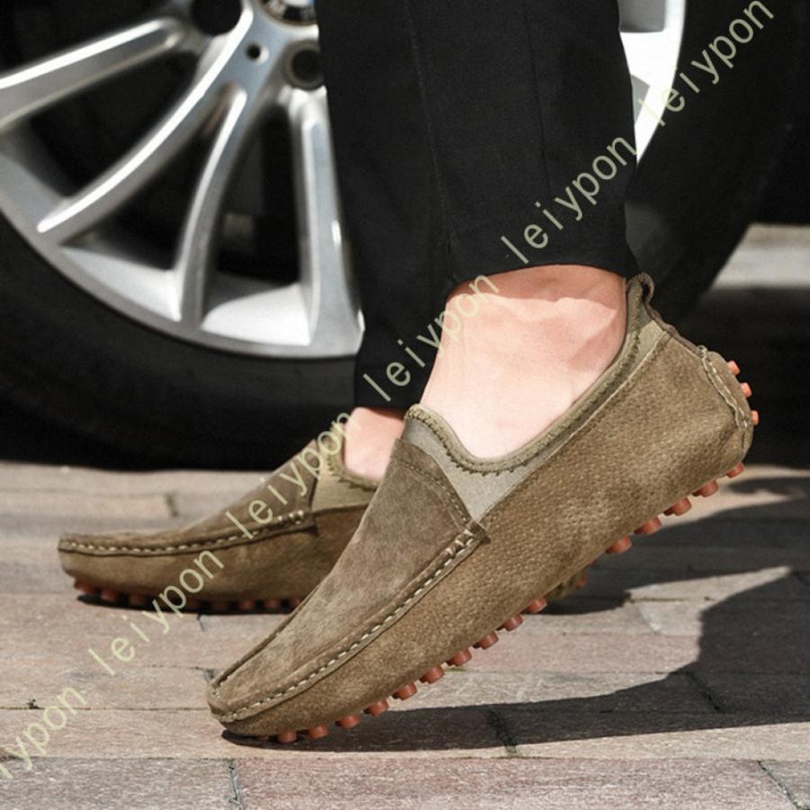 スリッポン ローファー 夏 メンズ カジュアル シューズ ラウンドトゥ ローカット スニーカー 通気性 フラット デッキシューズ ウォーキング 軽量 紳士靴 |  | 12