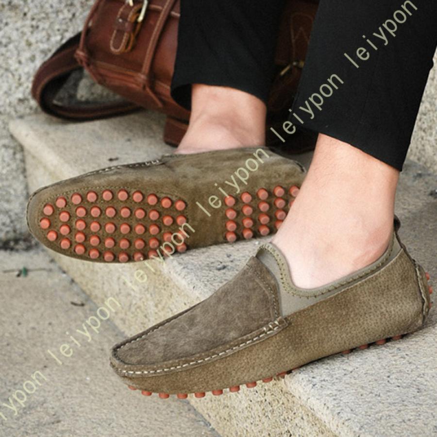 スリッポン ローファー 夏 メンズ カジュアル シューズ ラウンドトゥ ローカット スニーカー 通気性 フラット デッキシューズ ウォーキング 軽量 紳士靴 |  | 13