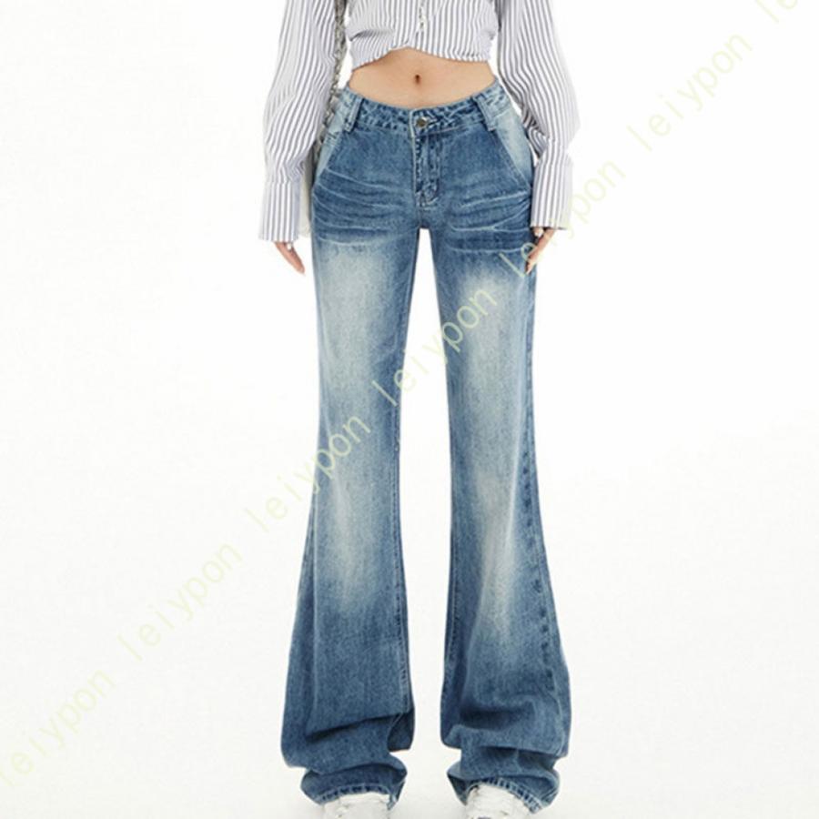 フレアジーンズ レディース デニムパンツ フレアパンツ ブーツ