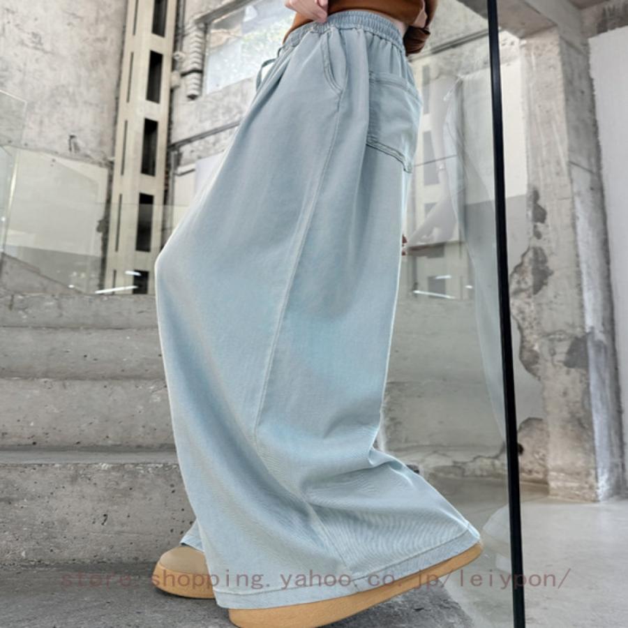 デニムパンツ ガウチョ ボトムス 長ズボン 薄手 やわらかデニム ジーパン ワイドパンツ 女の子 ガール 子供服 子ども 春 夏 秋 |  | 17