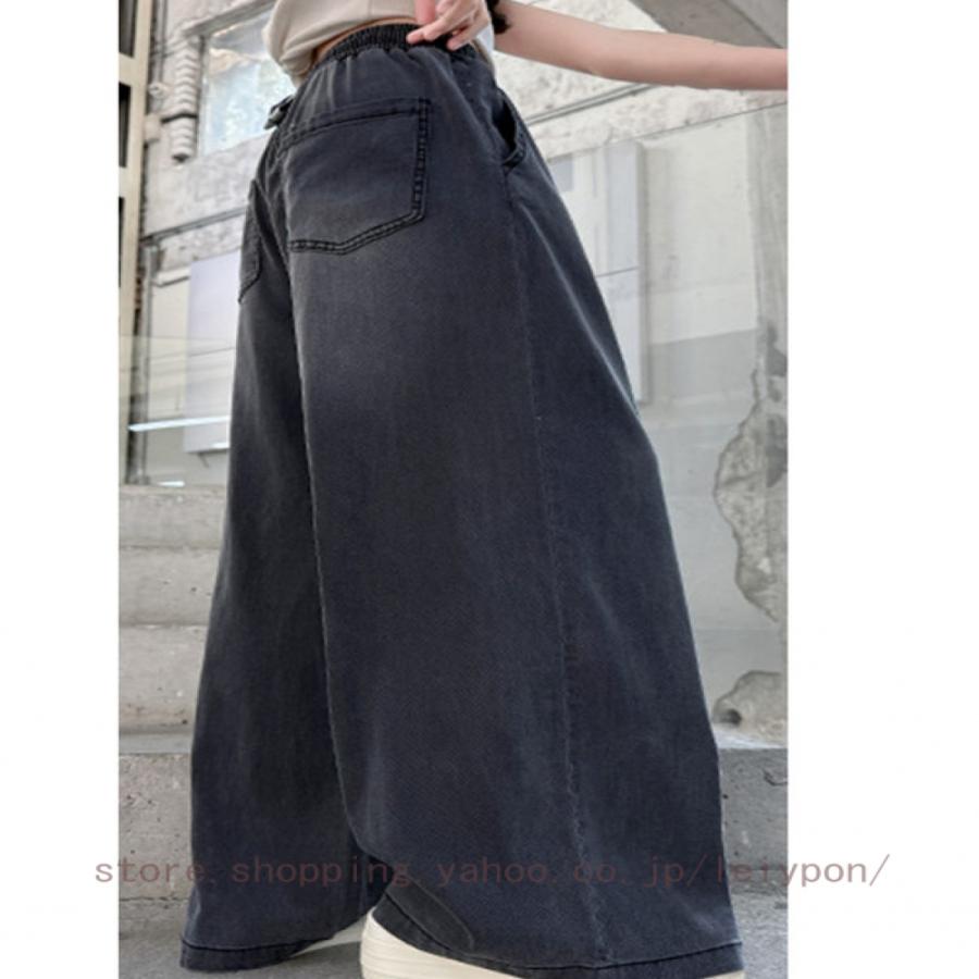 デニムパンツ ガウチョ ボトムス 長ズボン 薄手 やわらかデニム ジーパン ワイドパンツ 女の子 ガール 子供服 子ども 春 夏 秋 |  | 11