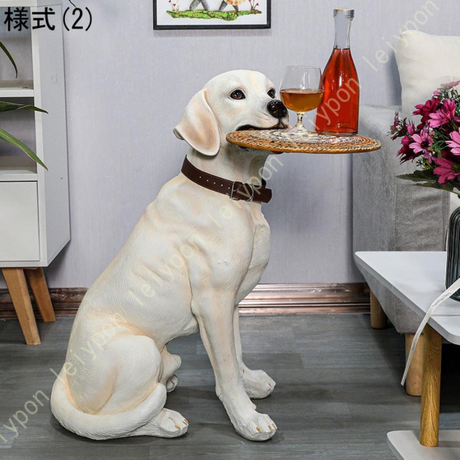 ガーデンオーナメント 動物 置物 オブジェ 犬 大きい ガーデンオブジェ かわいい 動物の置物 芝生 園庭 階段 玄関 インテリア 屋外 デコレーション_4