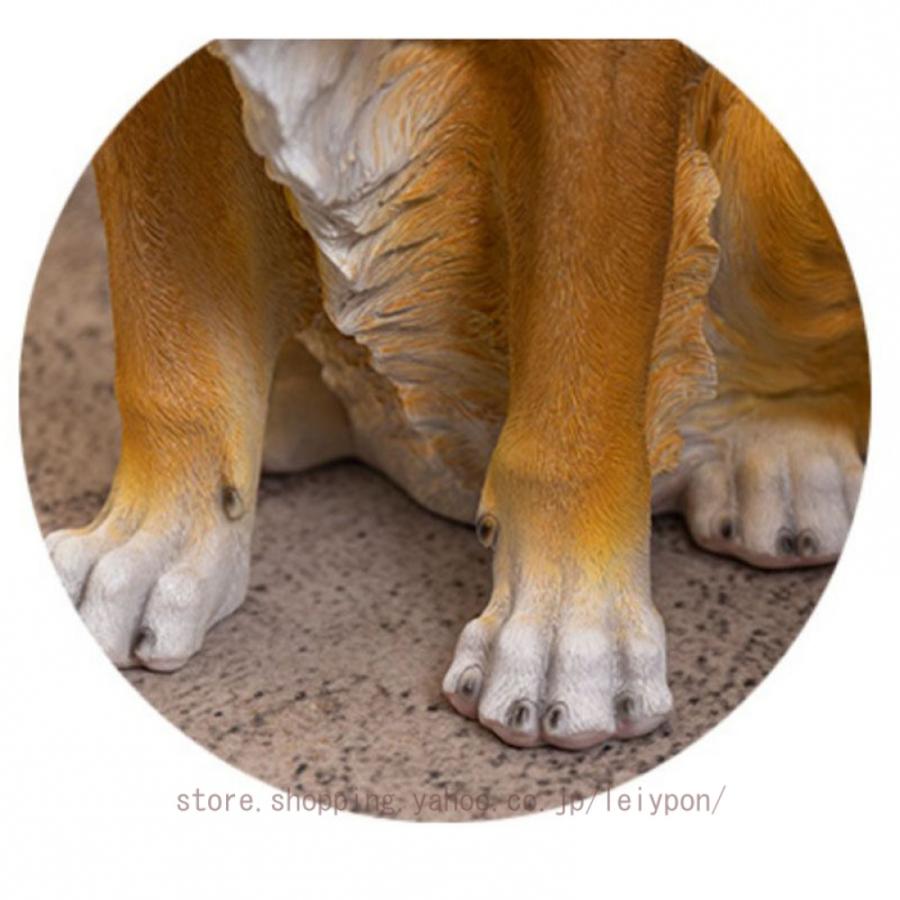 ガーデニング雑貨 置物 庭に置く おしゃれ 犬 かわいい ガーデンオーナメント オブジェ 動物 いぬ イヌ 犬の置物 大きい 防水 耐久 プレゼント インテリア