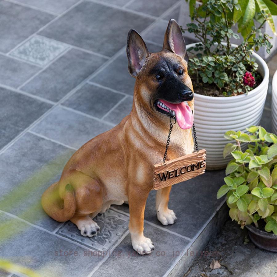 ガーデニング雑貨 置物 庭に置く おしゃれ 犬 かわいい ガーデンオーナメント オブジェ 動物 いぬ イヌ 犬の置物 大きい 防水 耐久 プレゼント インテリア