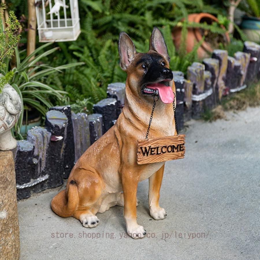 ガーデニング雑貨 置物 庭に置く おしゃれ 犬 かわいい ガーデンオーナメント オブジェ 動物 いぬ イヌ 犬の置物 大きい 防水 耐久 プレゼント インテリア
