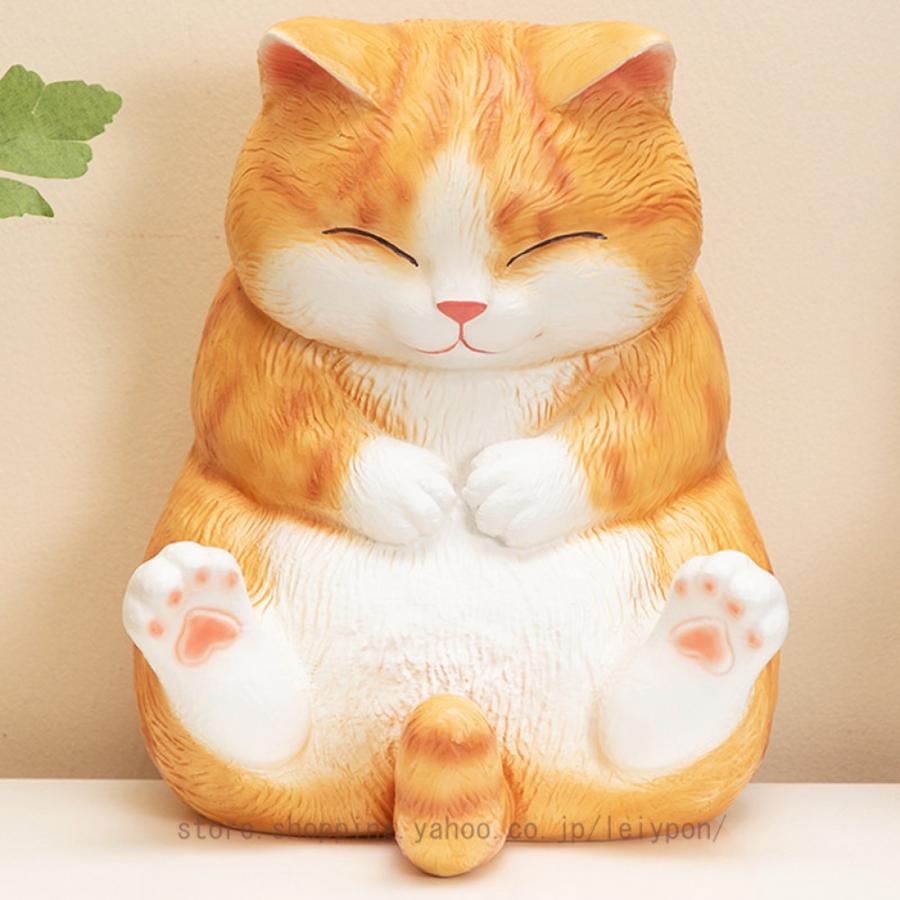 猫の置物 玄関 インテリア 置物 動物の彫像 かわいい 庭 オブジェ 癒し