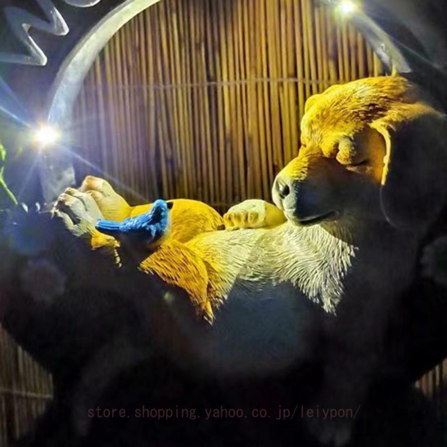 ソーラーライト 置物ライト 犬 動物 置物 オブジェ 玄関ライト