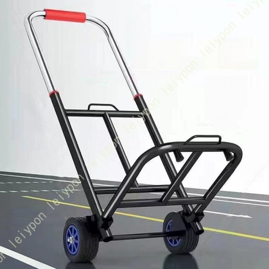 折りたたみ台車 2輪 耐荷重65kg 軽量アルミ合金製 静音キャスター 3 