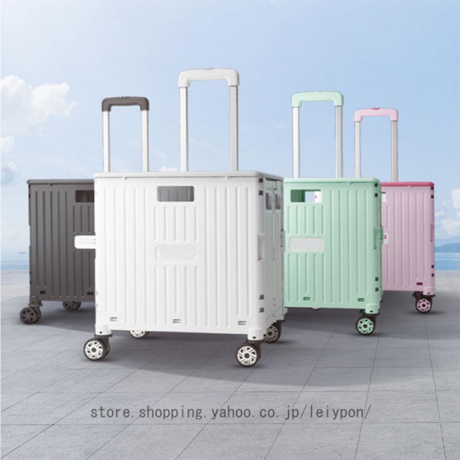 キャリーカート折り畳み 8輪 キャリー 小さい 折り畳み コンパクト カート 折りたたみ キャリーカート 耐荷重30kg 台車 軽量 避難 8輪360度 引越し 旅行の画像