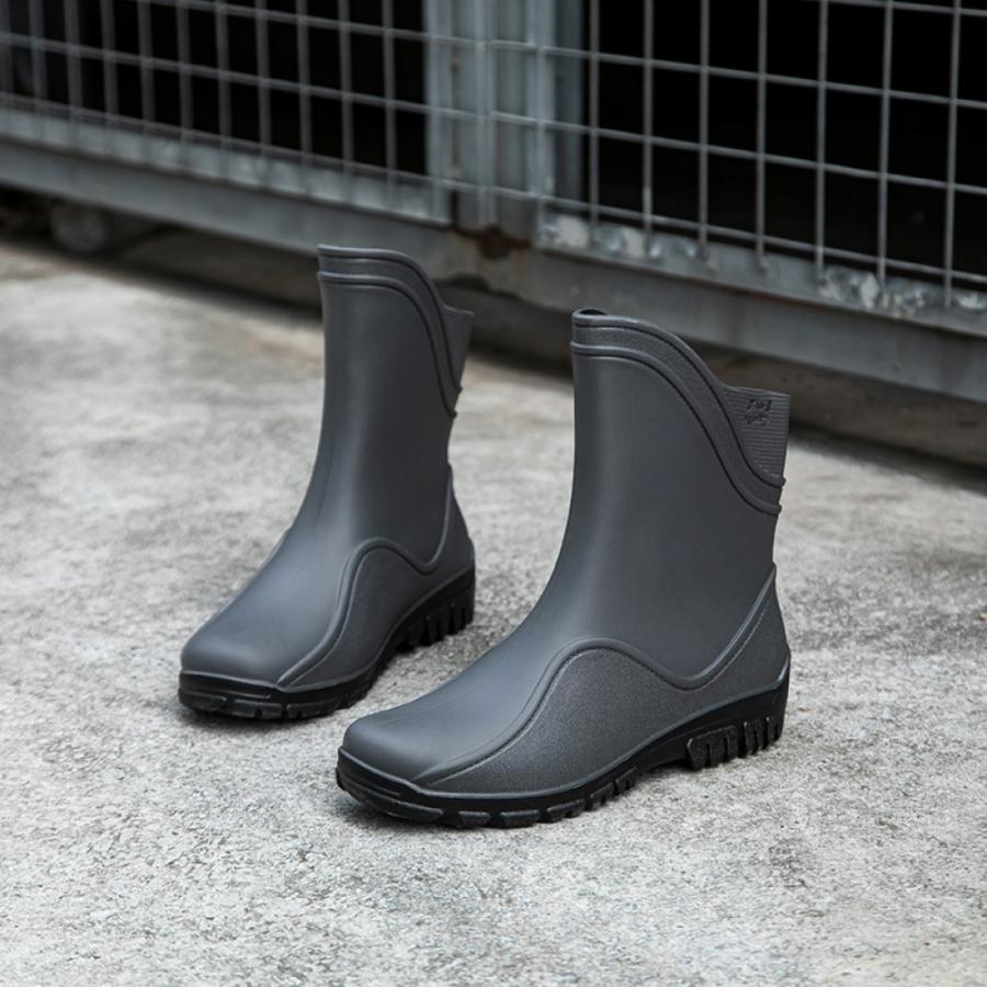 レインシューズ メンズ ショート 長靴 軽量 ブーティ 大きめ ショートタイプ レインブーツ おしゃれ 防水シューズ シューズ アウトドア レインパンプス Je6tnmleyy Xone Gg