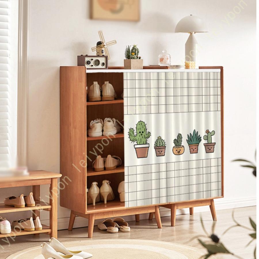 北欧 暖簾 小窓 棚飾り のれん 戸棚 トイレ キッチン レール