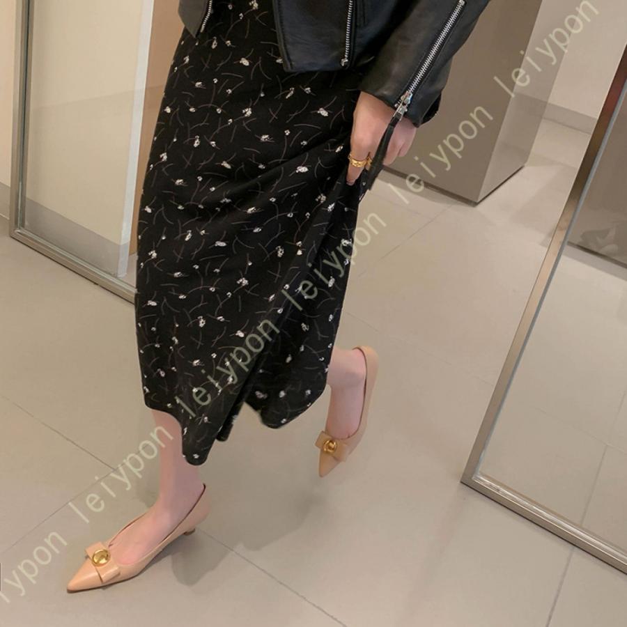 パンプス レディース 黒 ブラック 靴 厚底 ポインテッドトゥ ストラップパンプス 痛くない 柔らかい チャンキーヒール 太ヒール 4cmヒール 歩きやすい_14