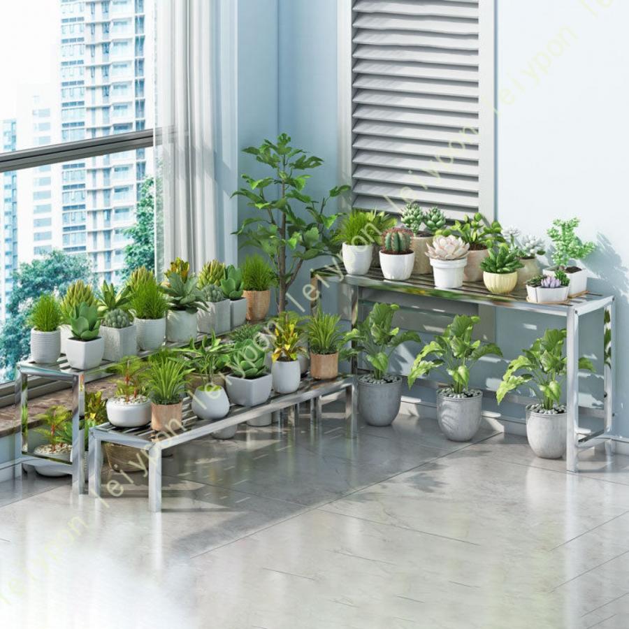 フラワーラック フラワースタンド 1段 金属製 多肉植物 棚 花台 園芸