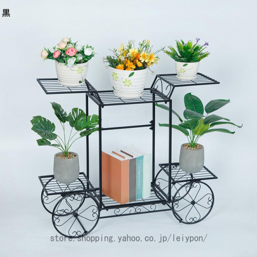 フラワースタンド プランタースタンド アイアン 錆びにくい 鉢植え スタンド 園芸ラック フラワーラック 花台 植物棚 盆栽棚 ガーデンラック 屋外 室内 花棚_4