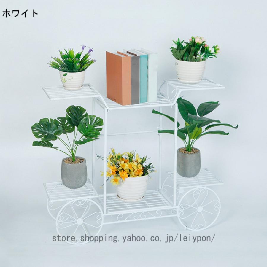 フラワースタンド プランタースタンド アイアン 錆びにくい 鉢植え スタンド 園芸ラック フラワーラック 花台 植物棚 盆栽棚 ガーデンラック 屋外 室内 花棚_5