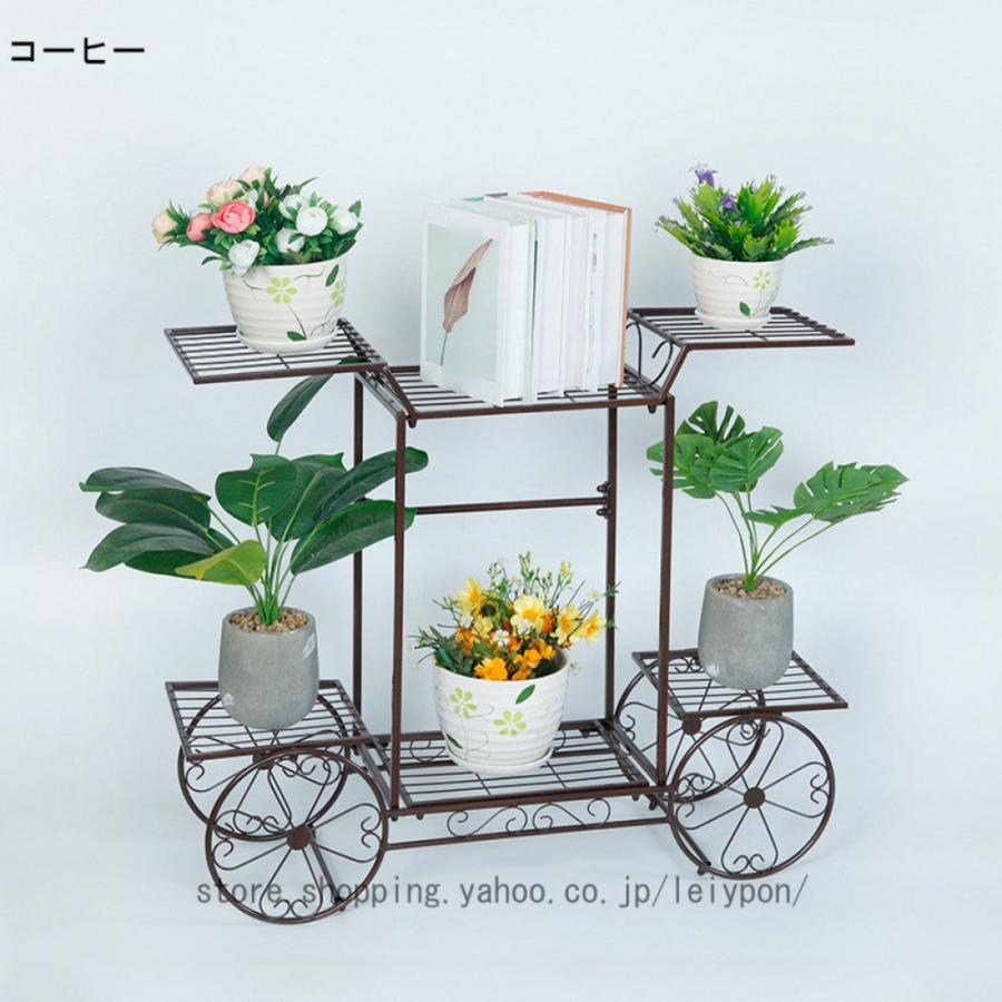 フラワースタンド プランタースタンド アイアン 錆びにくい 鉢植え スタンド 園芸ラック フラワーラック 花台 植物棚 盆栽棚 ガーデンラック 屋外 室内 花棚_6