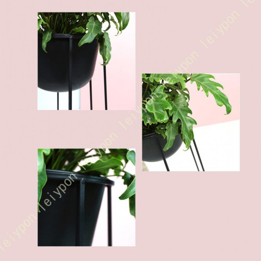 ポールプランタースタンド ショートタイプ 玄関前 庭 アイアン スチール 鉢置き 鉢カバー プランタースタンド 植木鉢スタンド フラワー ラック 丸 花台 植物棚_9