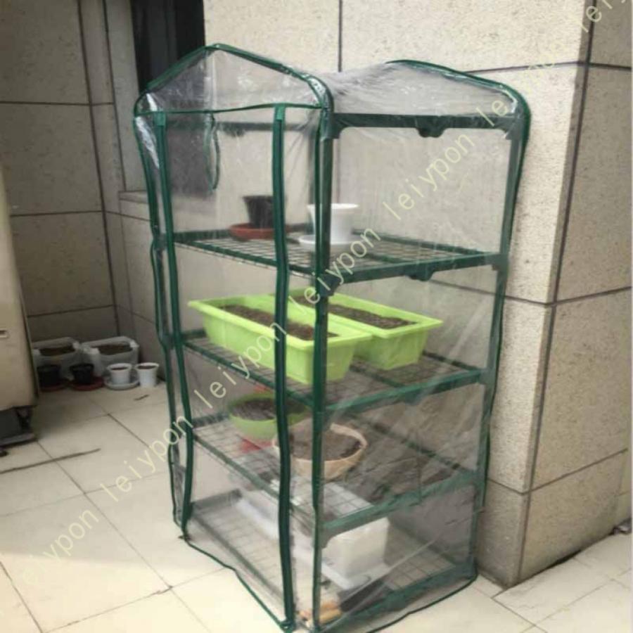 ビニール温室 ビニールカバー コンパクト スリム 簡単 組立 ファスナー 透明 家庭菜園 野菜 植物 花 鉢 観葉植物 多肉植物 保護 防鳥 防虫 育苗 雨除け 風除け_6